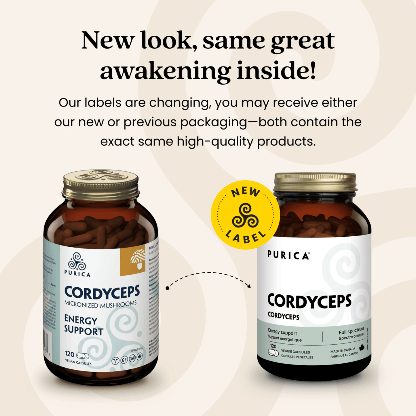 120 Vegetable Capsules | Purica Cordyceps New Look