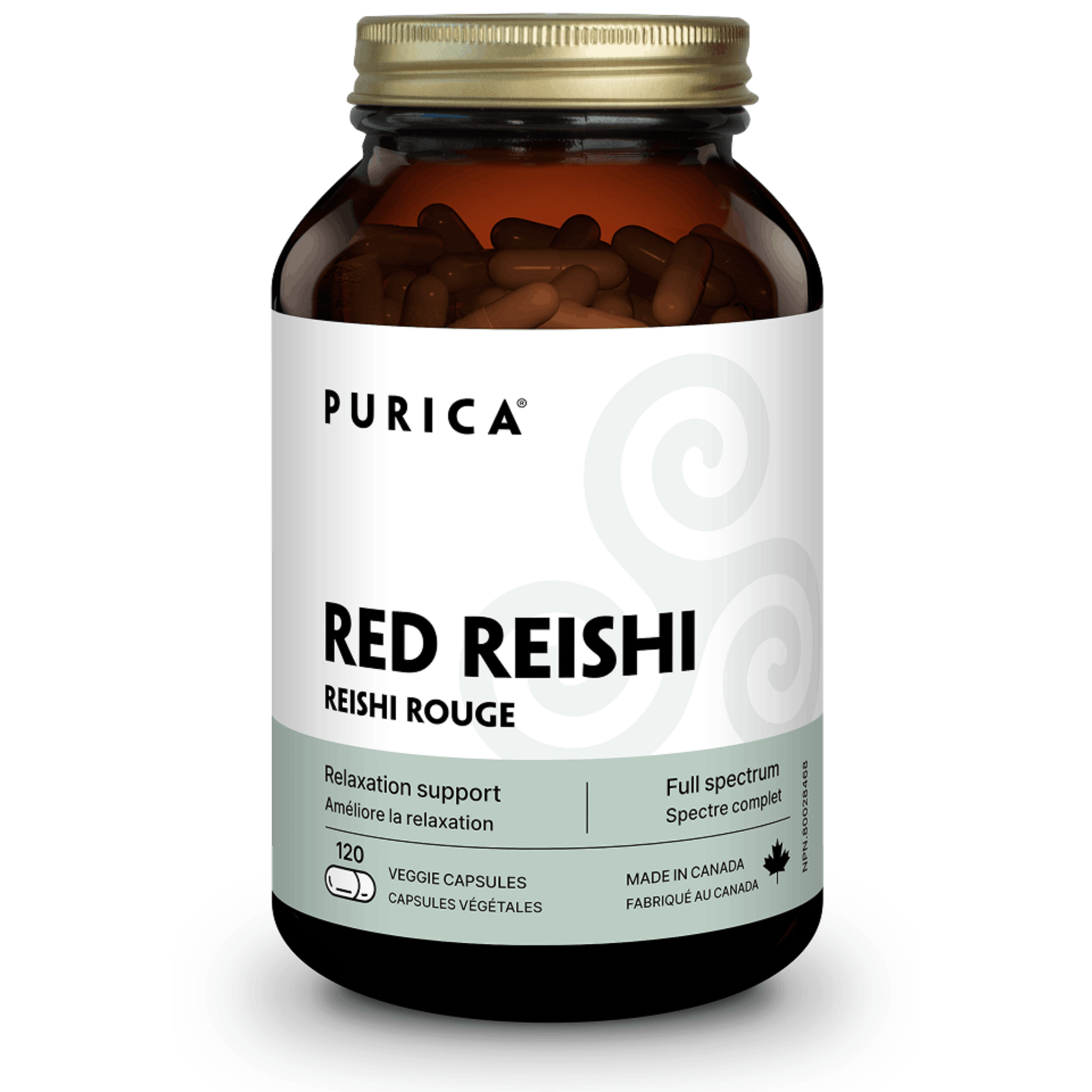 120 Vegatable Capsules | Purica Red Reishi