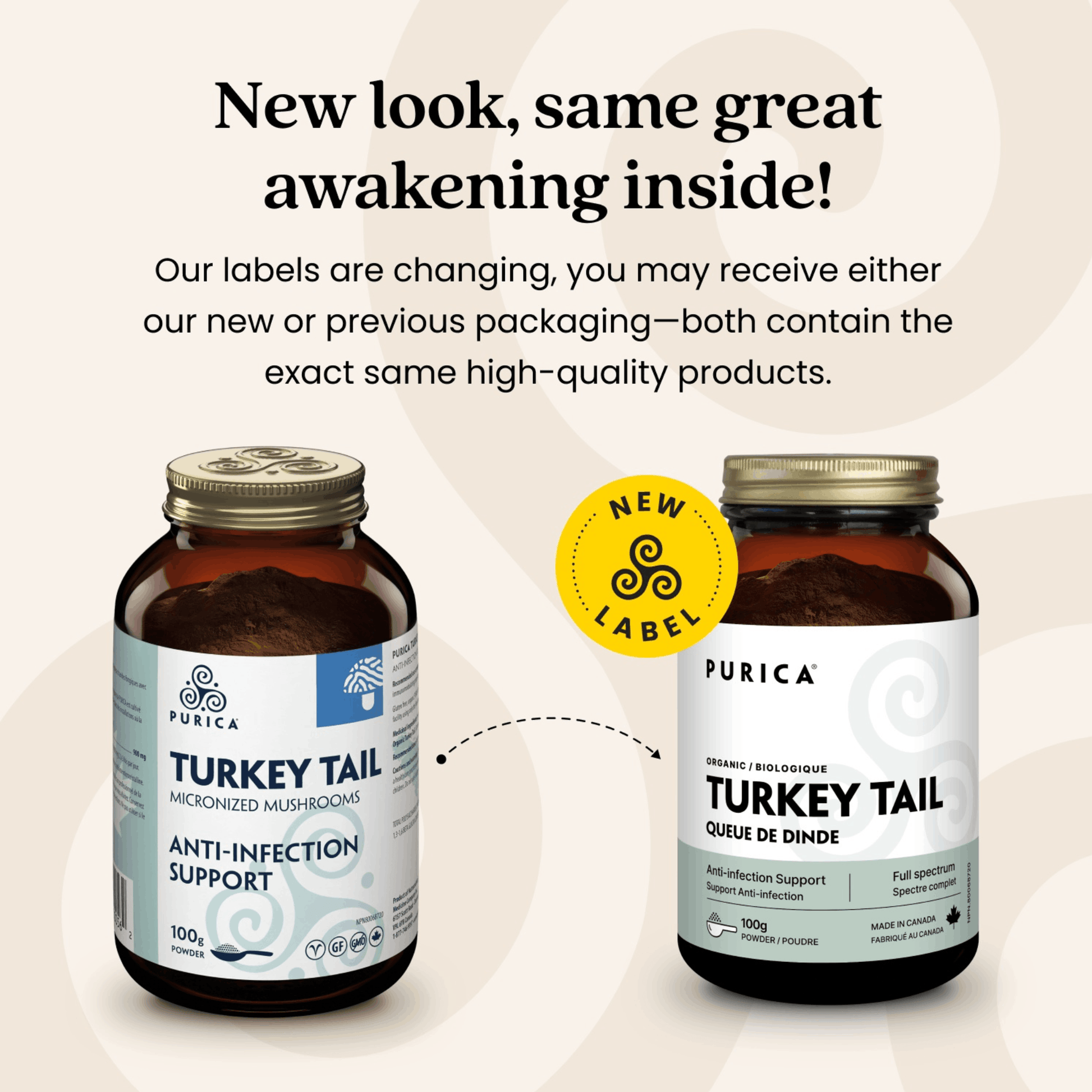 100g | Purica Turkey Tail Powder New Label