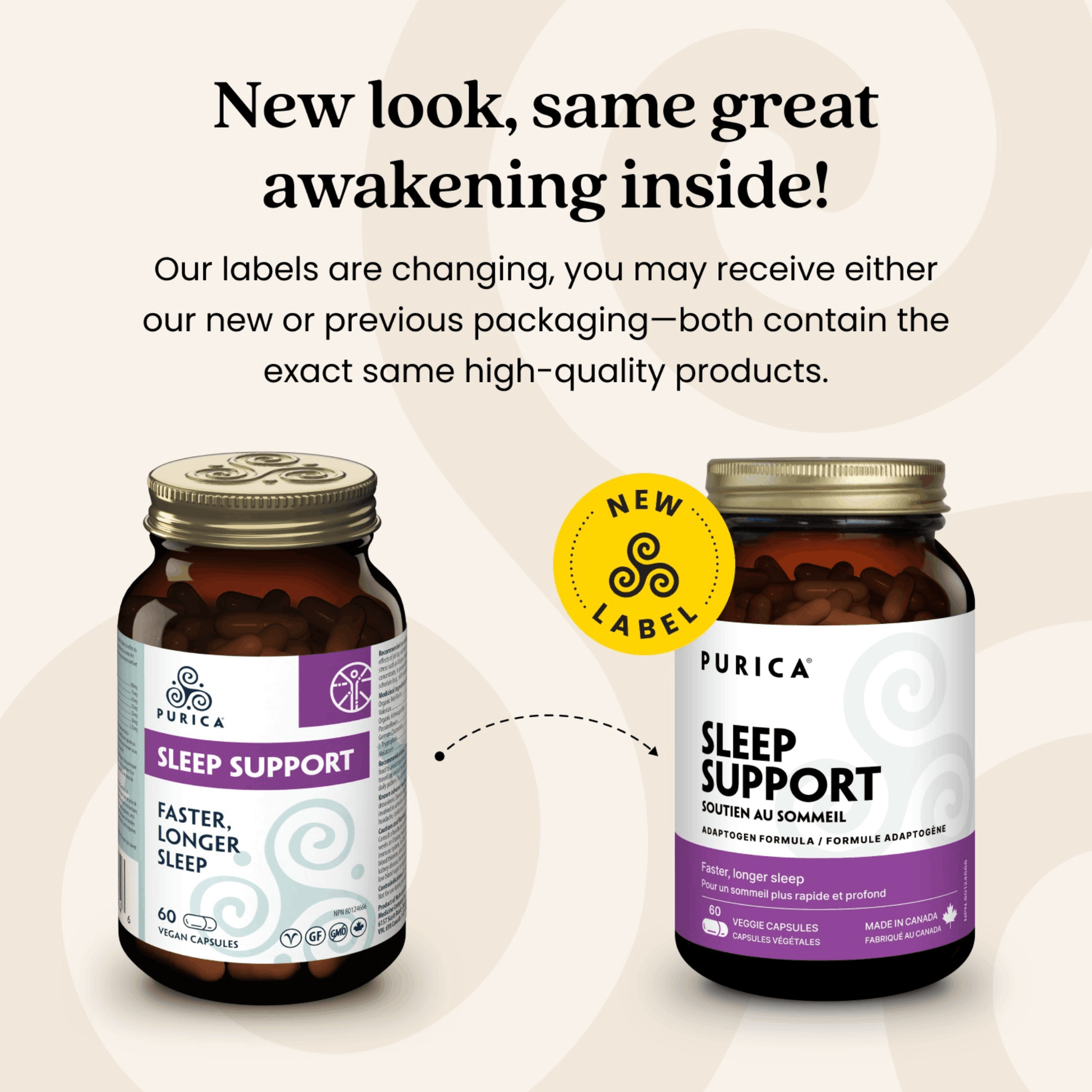 60 Vegetable Capsules | Purica Sleep Support New Look