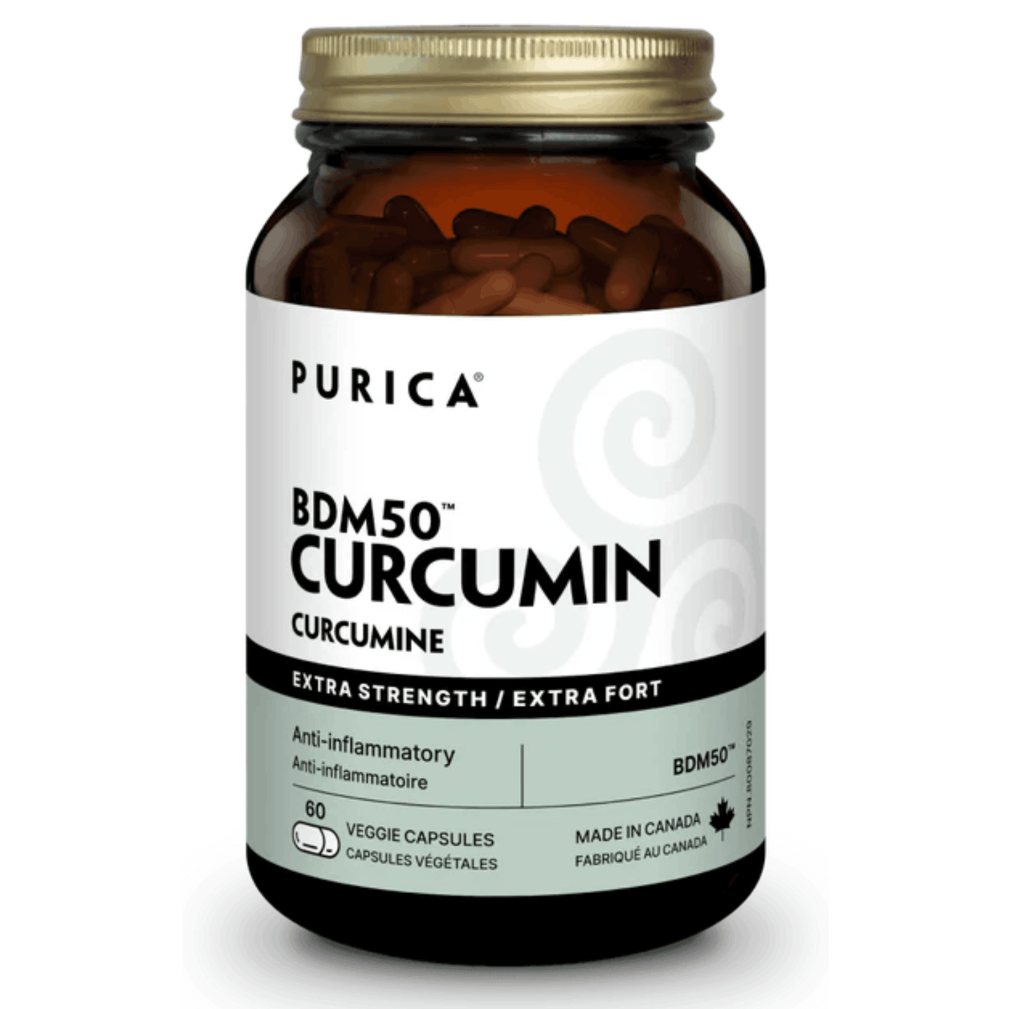 60 Vegetable Capsules | Purica BDM50 Curcumin Extra Strength