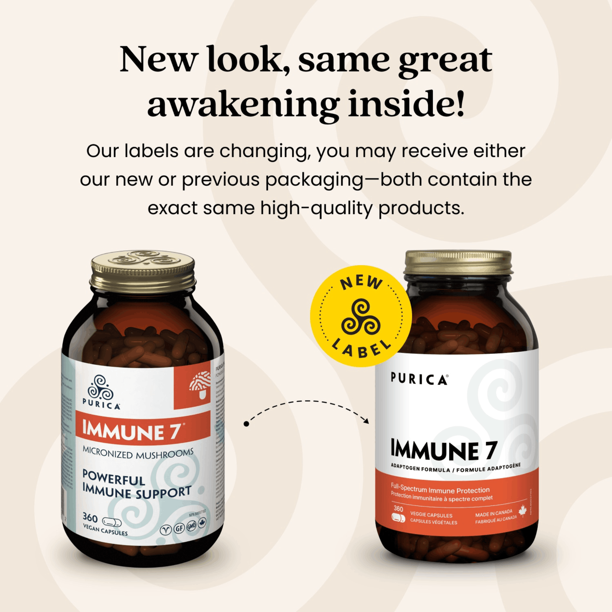 360 Vegetable Capsules | Purica Immune 7 New Look