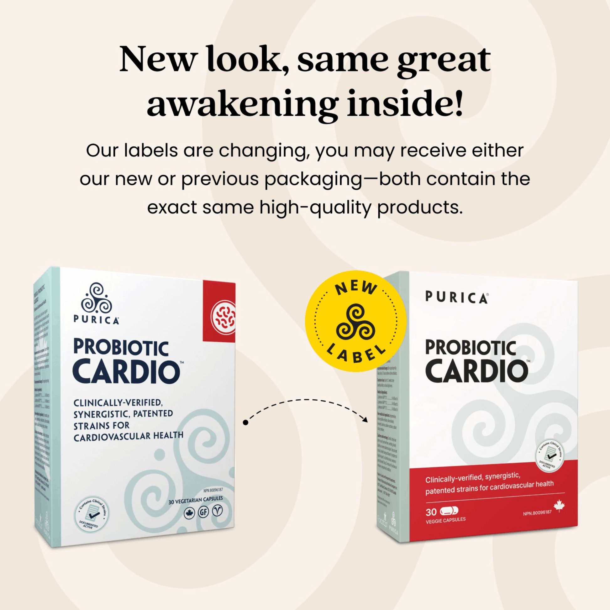 30 Vegetable Capsules | Purica Probiotic Cardio