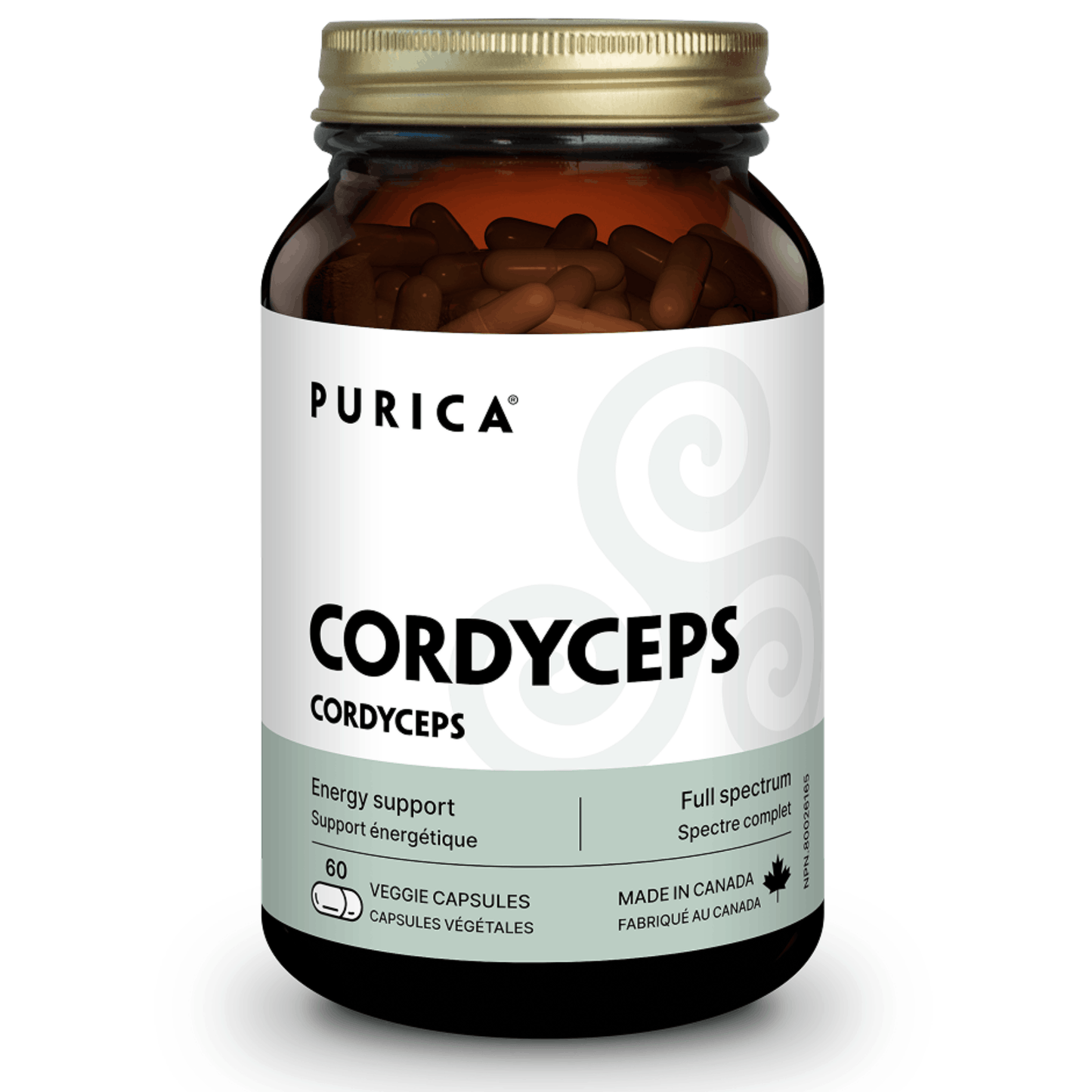 60 Vegetable Capsules | Purica Cordyceps