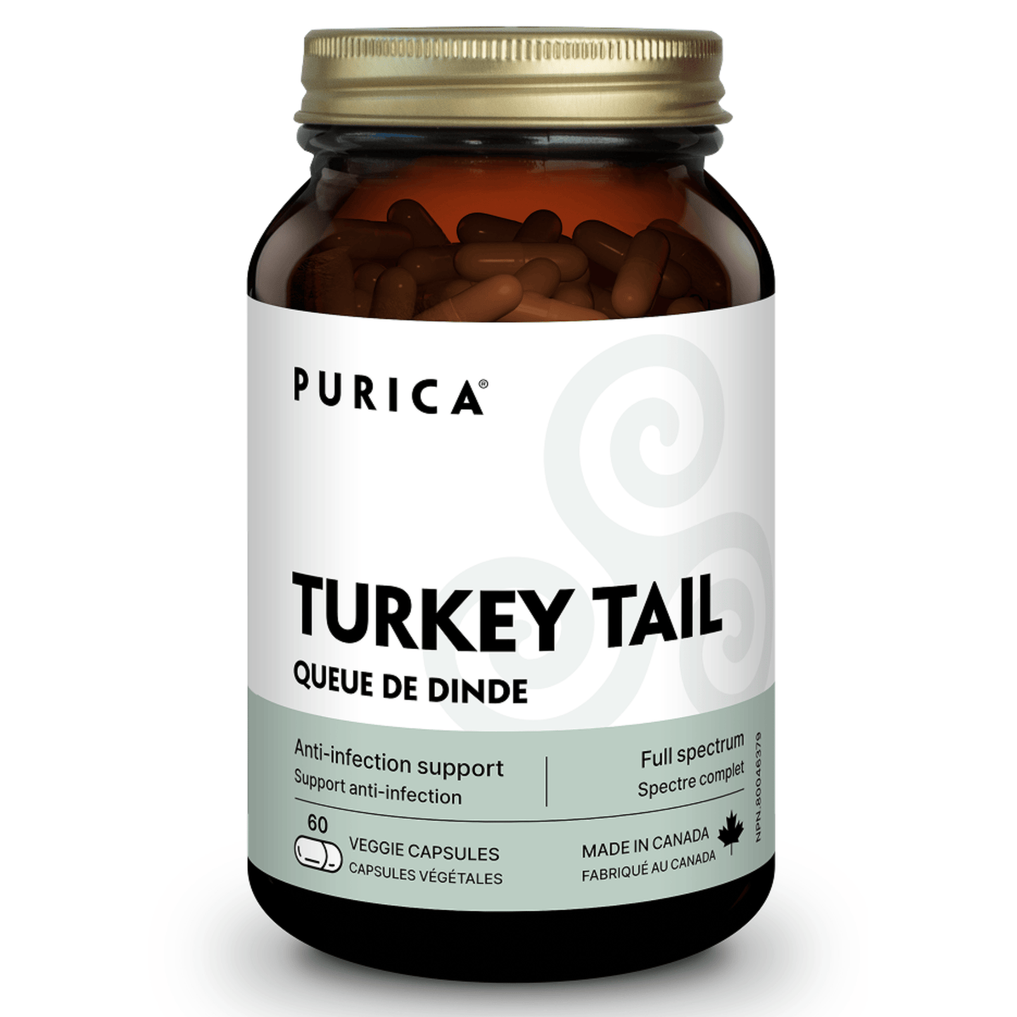 60 Vegetable Capsules | Purica Turkey Tail