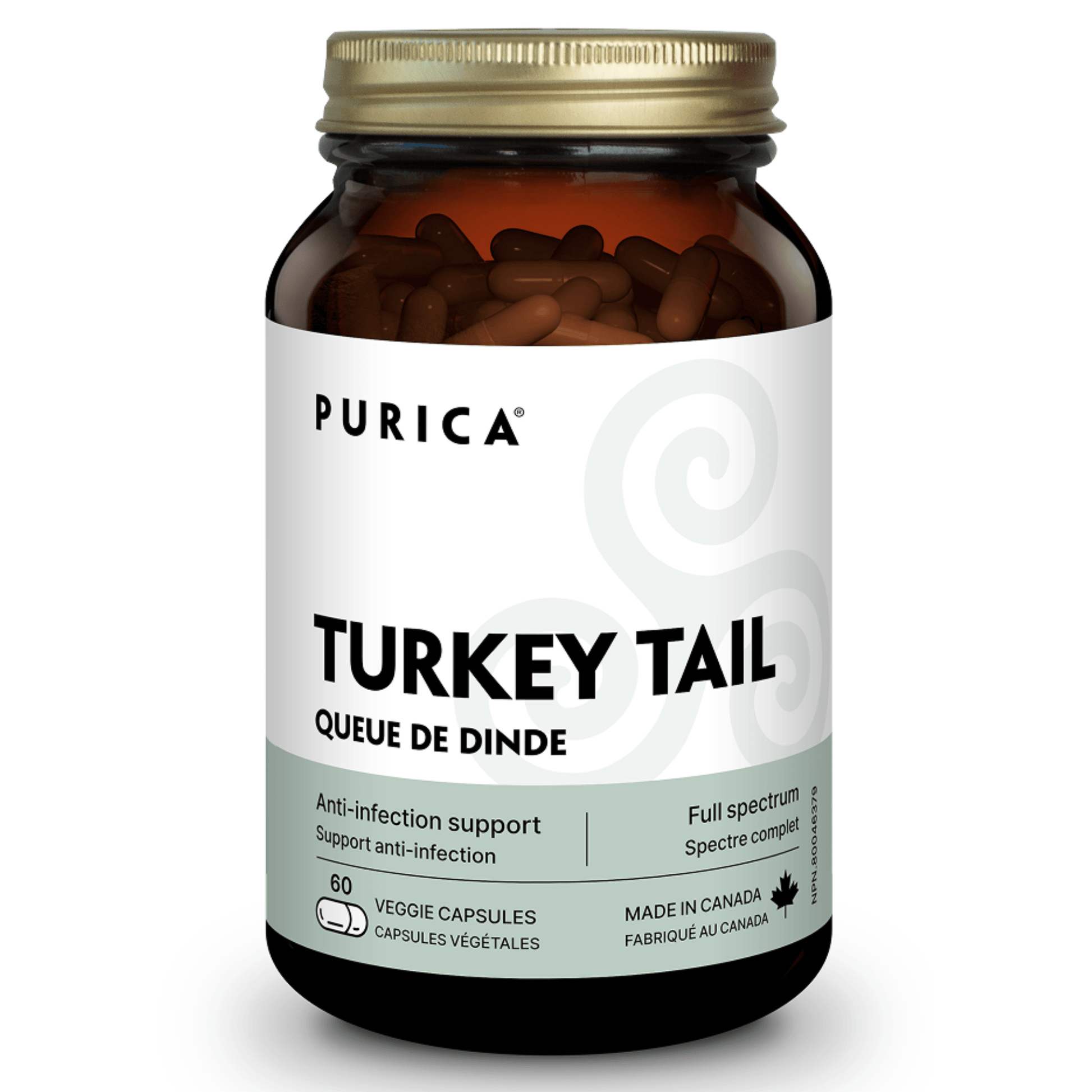 60 Vegetable Capsules | Purica Turkey Tail