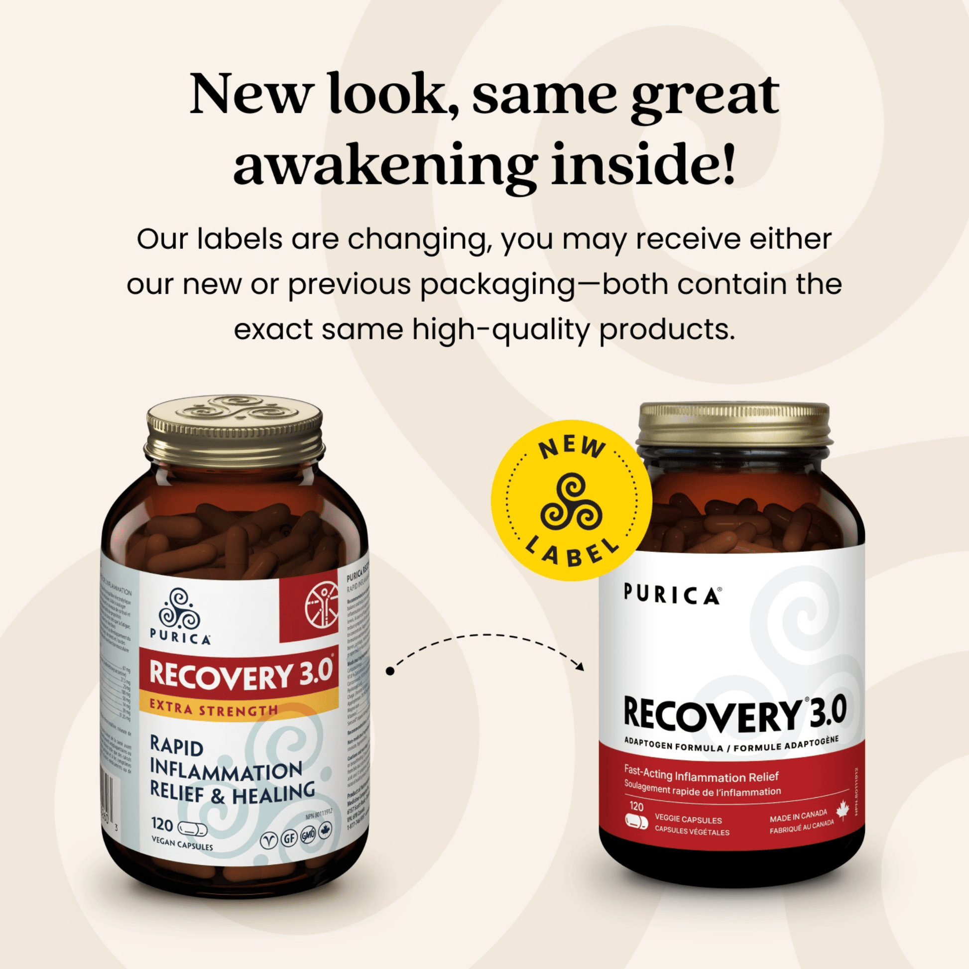 120 Vegetable Capsules | Purica Recovery 3.0