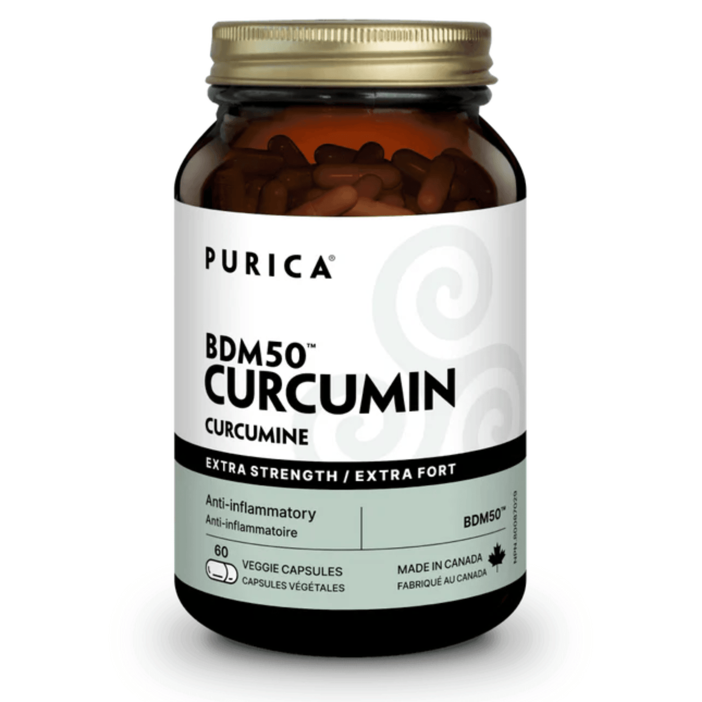 60 Vegetable Capsules | Purica BDM50 Curcumin