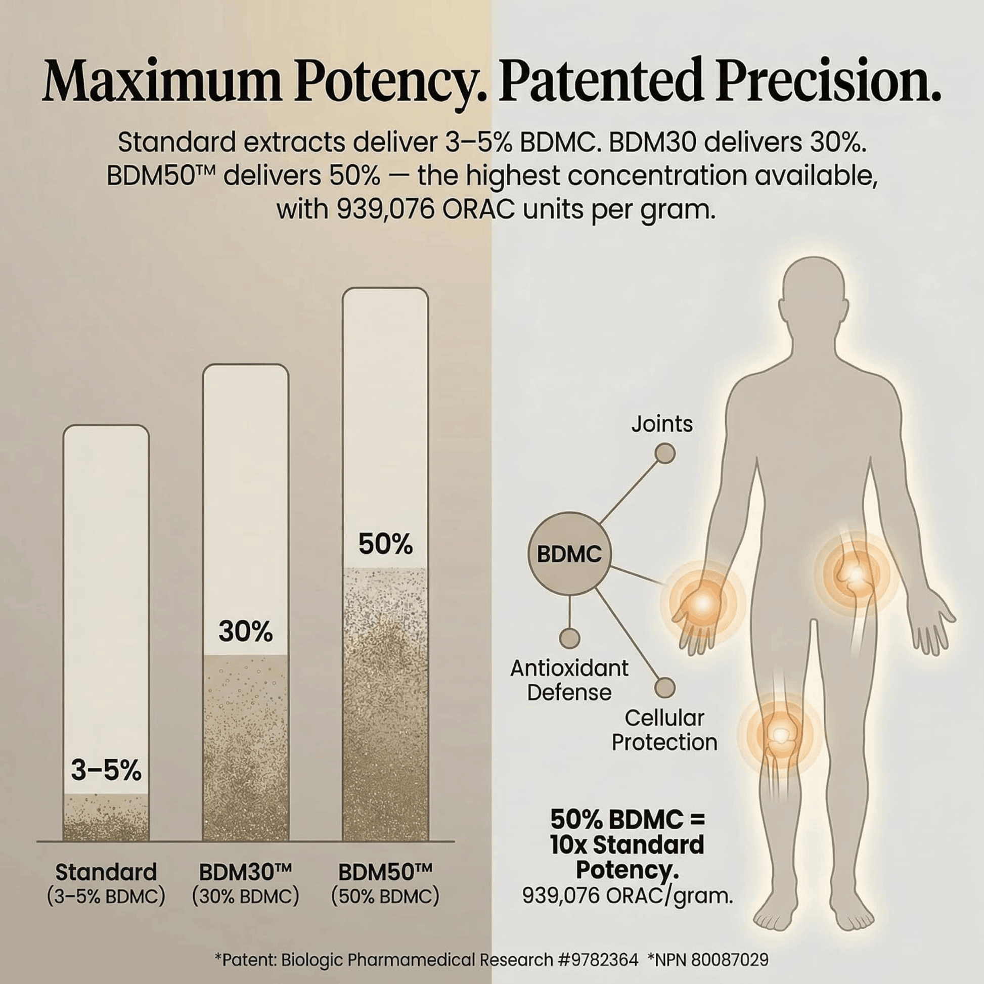 72 Vegetable Capsules | Purica BDM50 Curcumin Extra Strength Infographic