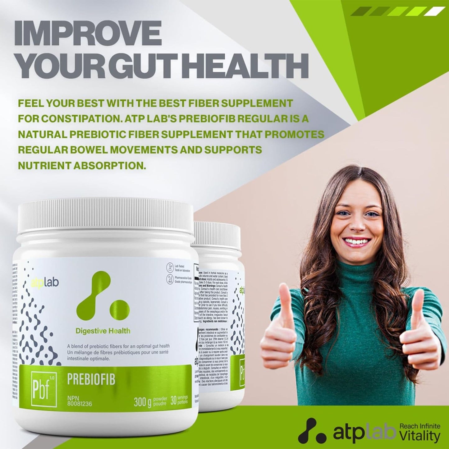 ATP Lab PreBioFib Powder, 300g