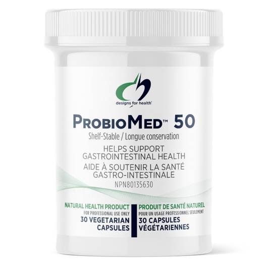 30 Vegetable Capsules | Designs for Health ProbioMed 50