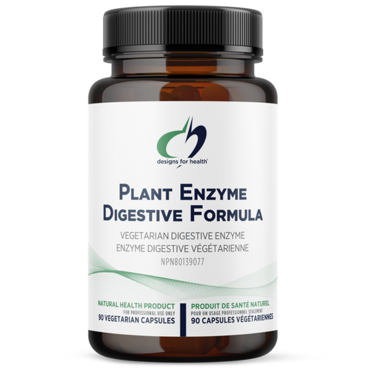 90 Vegetable Capsules | Designs for Health Plant Enzyme Digestive Formula