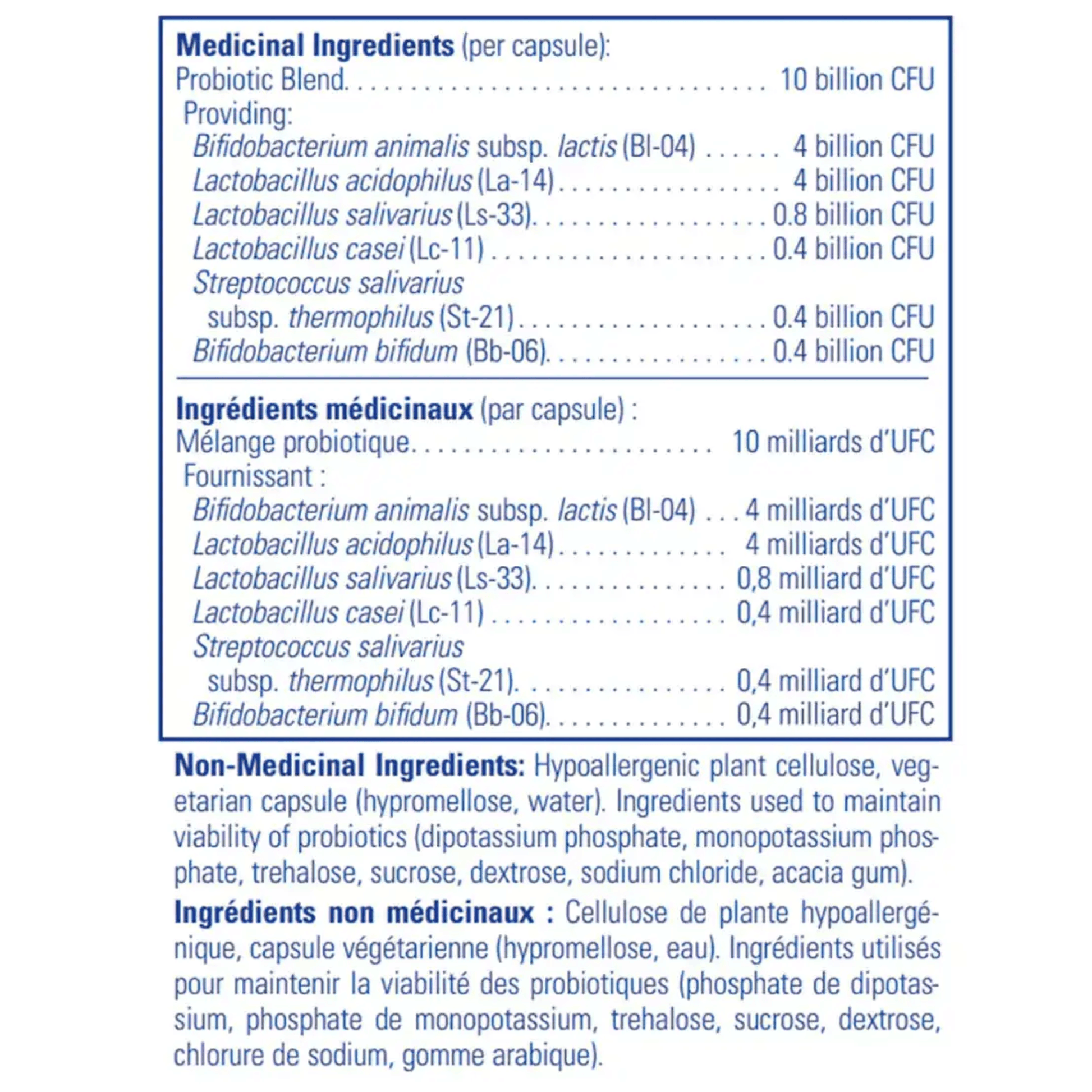 60 Vegetable Capsules | Pure Encapsulations Probitioc G.I Nutrition Label