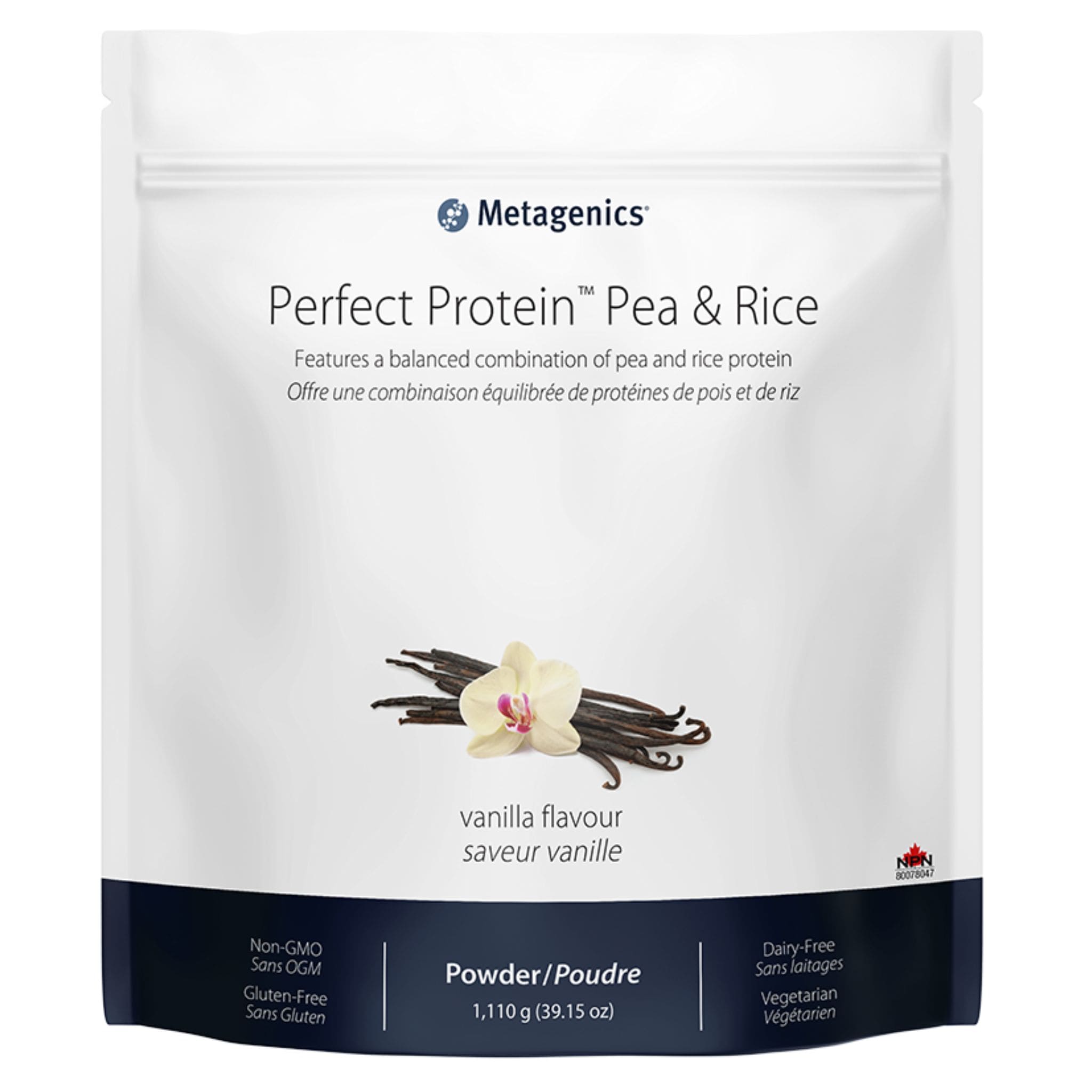 Metagenics Perfect Protein Pea and Rice, Powder, 30 Servings, 1110g-12