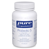 Pure Encapsulations Probiotic-5, 10 Billion CFU, GI and Immune Health, Soy and Dairy Free, Refrigerated, 60 Capsules