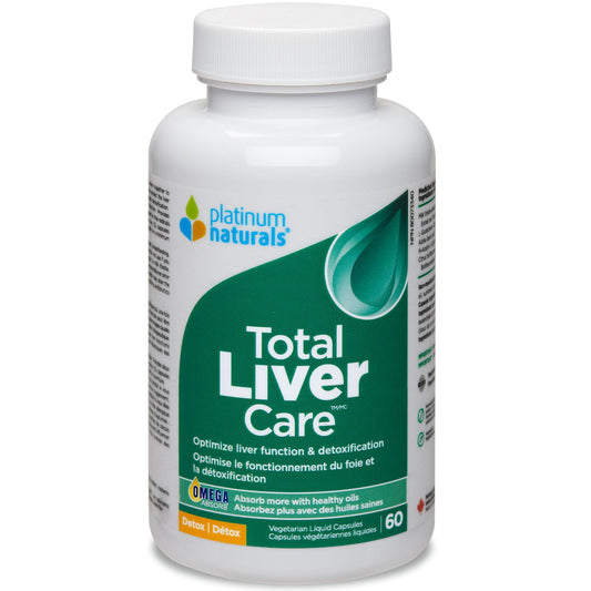 Platinum Naturals Total Liver Care, Milk Thistle with Glutathione and Alpha Lipoic Acid for Liver Protection, 60 Vegetable Capsules