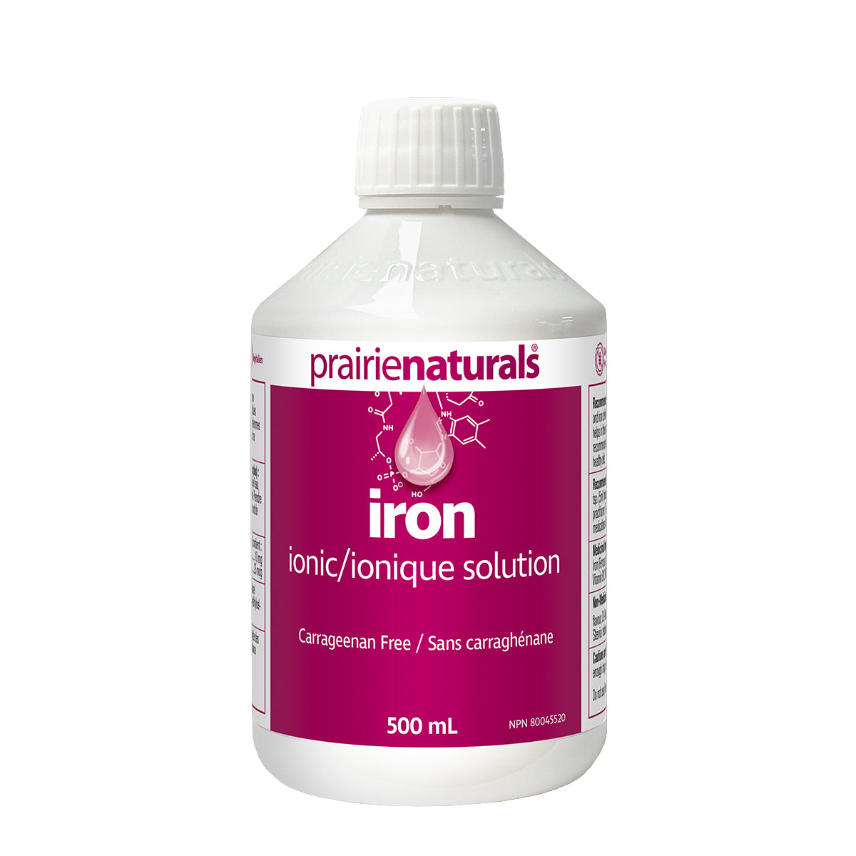 500ml Natural Orange | Prairie Naturals Iron Solution Liquid