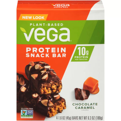 Chocolate Caramel 4x45g | Vega Protein Snack Bar 10g Protein // chocolate caramel flavour