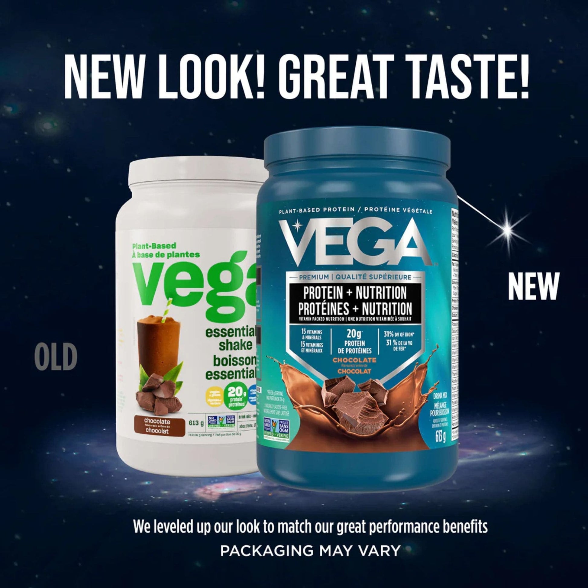 Chocolate Flavour, 613g | VEGA Premium Protein + Nutrition Plant-Based Protein