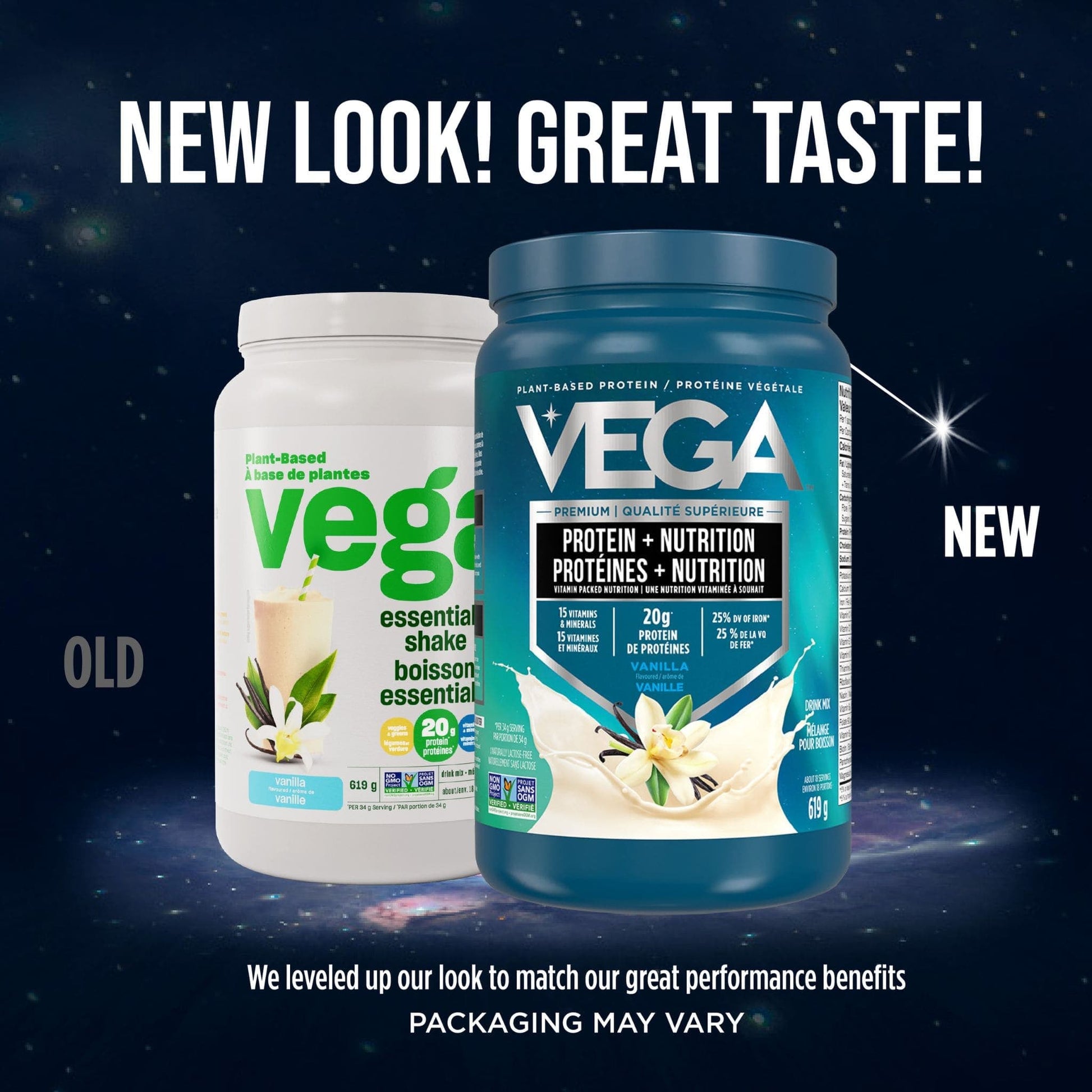 Vanilla Flavour, 619g | VEGA Premium Protein + Nutrition Plant-Based Protein