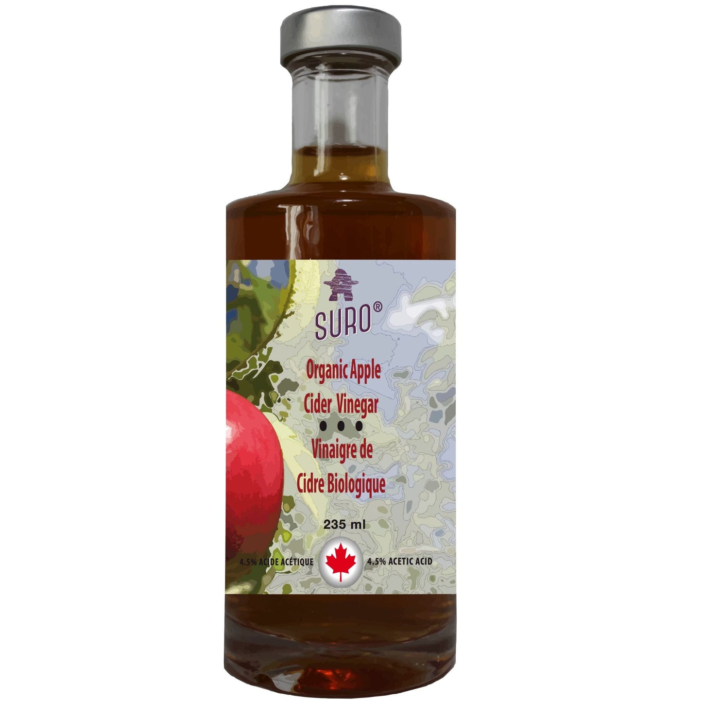 SURO Organic Apple Cider Vinegar, Artisanal Organic Apple Cider Vinegar, One Full Year to Produce, 235ml