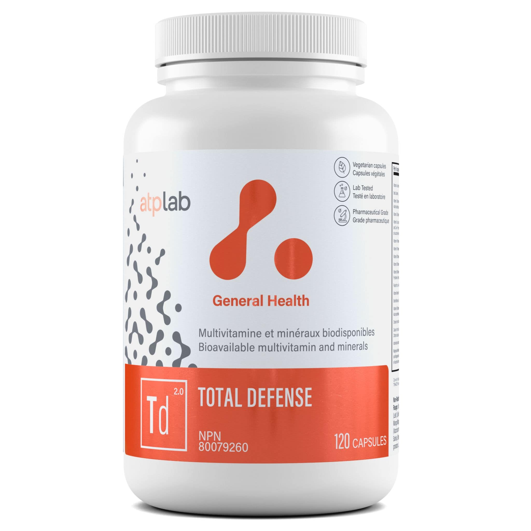 ATP Lab Total Defense, 120 Vegetable Capsules