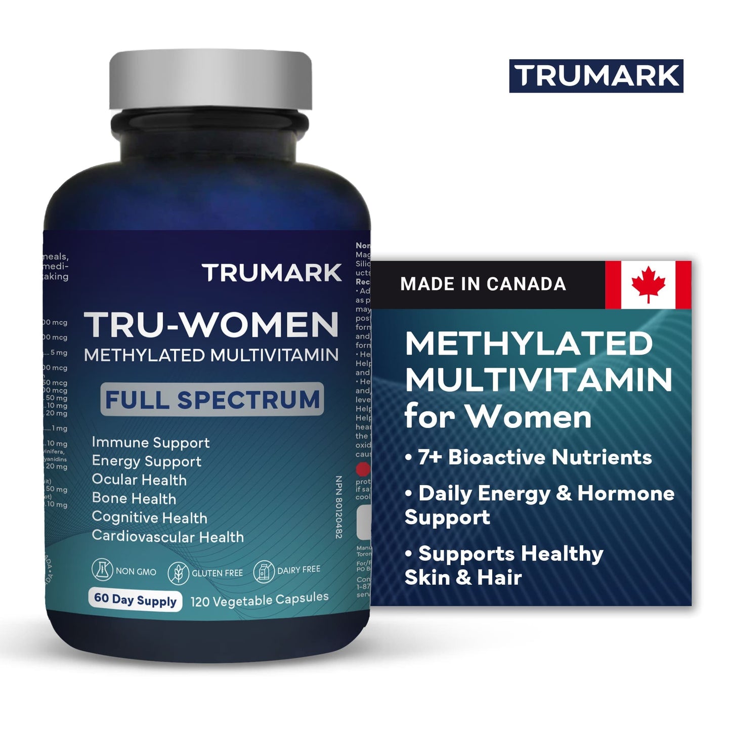 120 Vegetable Capsules | TRUMARK TRU-WOMEN Methylated Multivitamin