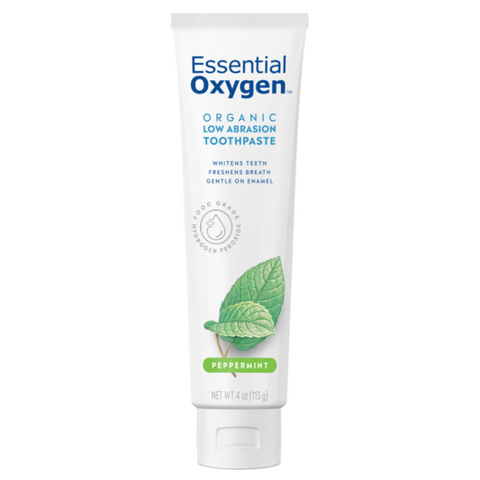 Essential Oxygen Organic Low Abrasion Toothpaste, Peppermint 113g