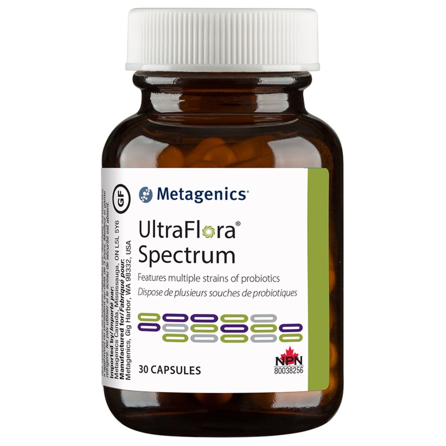Metagenics UltraFlora Spectrum, Multiple Strains of Probiotics, Capsules
