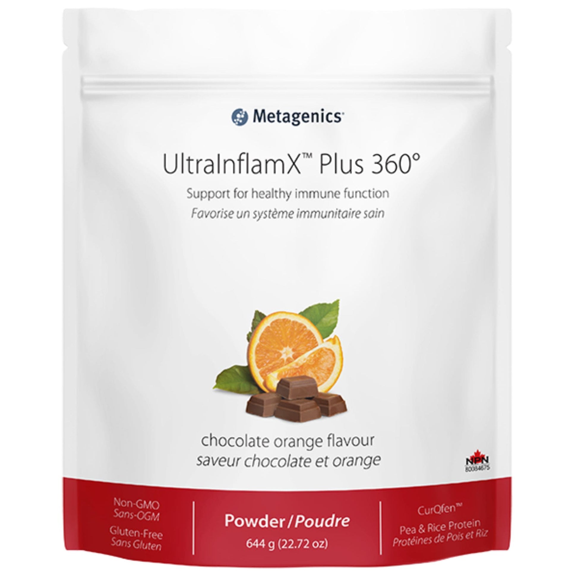 14 Servings Chocolate Orange | Metagenics UltraInflamX Plus 360 Powder // chocolate orange flavour