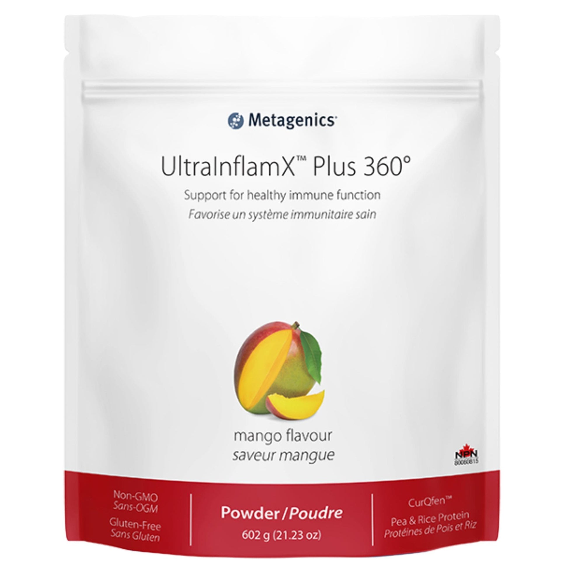 14 Servings Mango | Metagenics UltraInflamX Plus 360 Powder // mango flavour