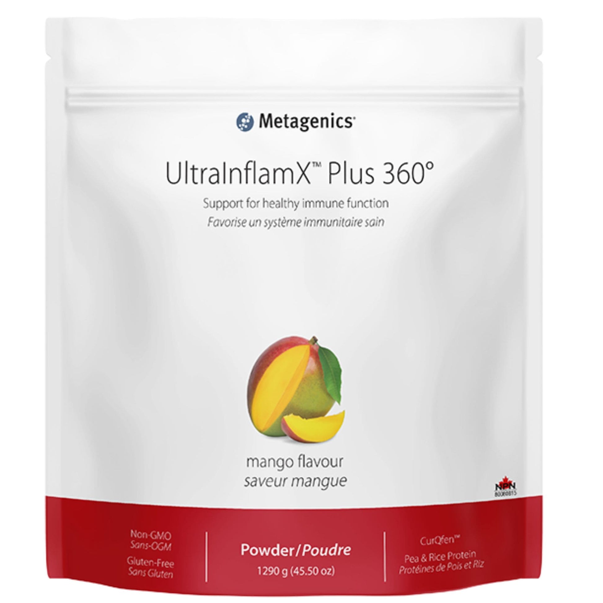 30 Servings Mango | Metagenics UltraInflamX Plus 360 Powder // mango flavour