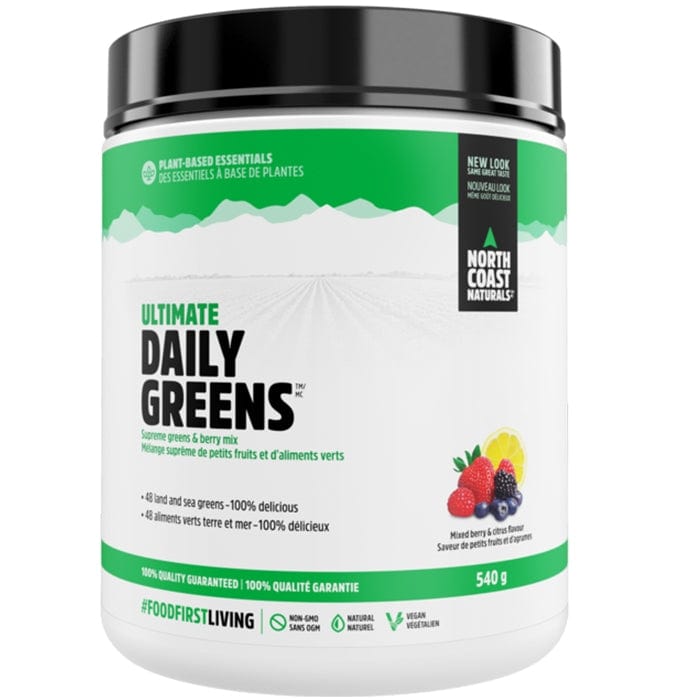 North Coast Naturals Ultimate Daily Greens Powder, Alkalizing, 48 Concentrated Super Fruits, Vegetables and Sea Greens