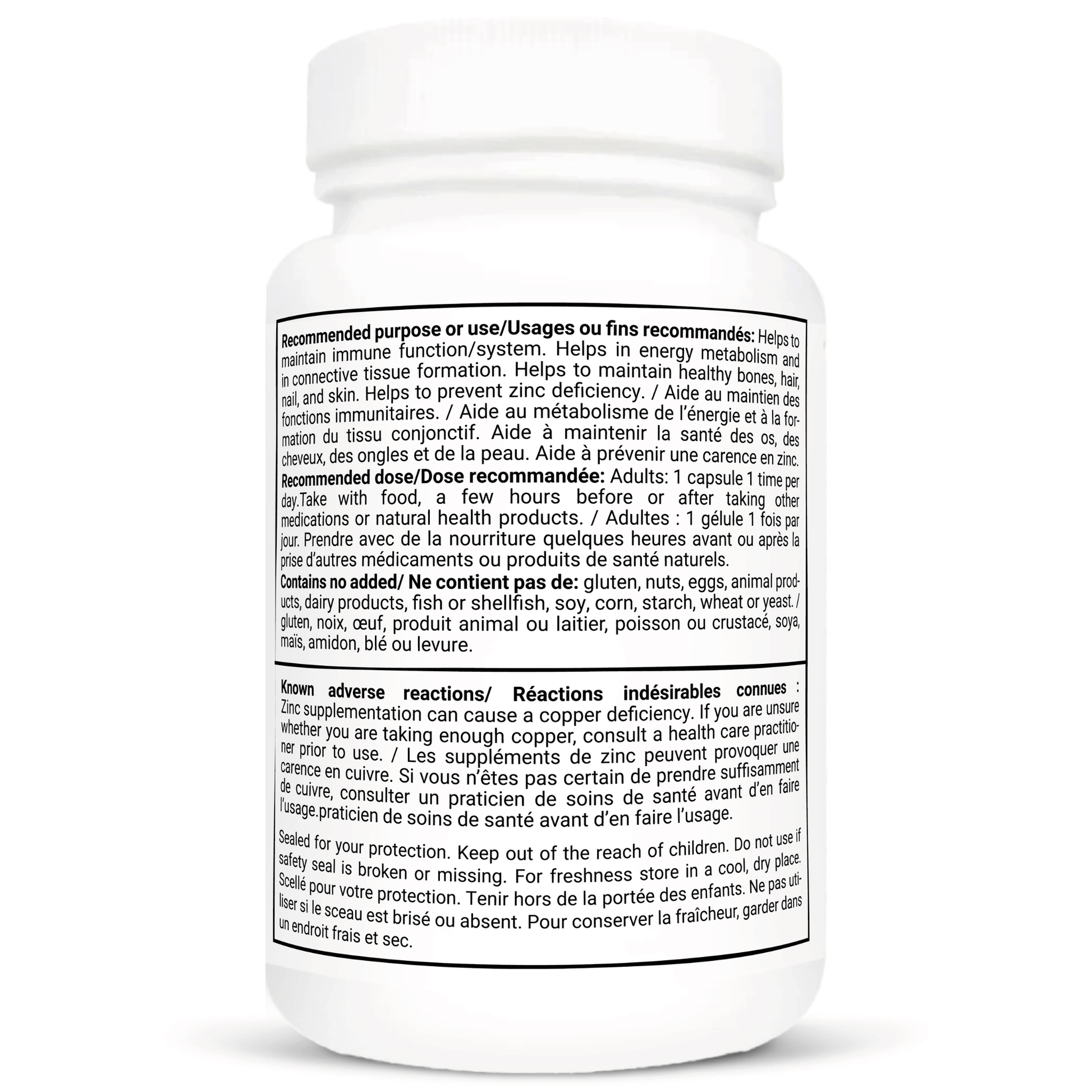 150 Vegetable Capsules | Vitacheck Zinc Bisglycinate