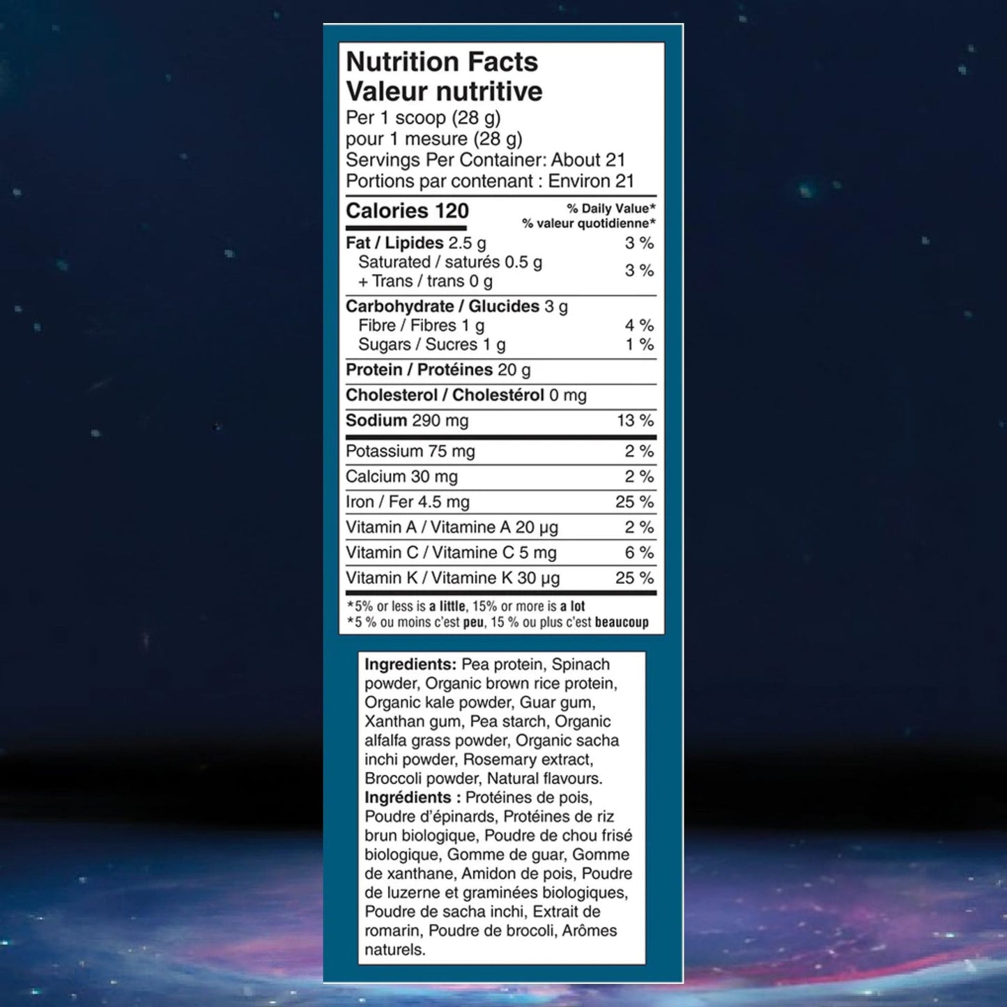 Natural Flavour, 586g | VEGA Protein + Supergreens, Plant-Based Protein Powder