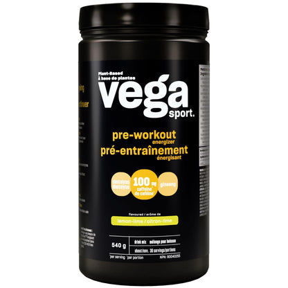 Lemon Lime Flavour 540g | Vega Sport Pre-Workout Energizer // lemon lime flavour