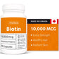Vitacheck Biotin Extra Strength 10,000mcg, Supports Healthy Hair, Radiant Skin, 90 Vegetable Capsules CLEARANCE 25% Off Expiry 6/28 Final Sale