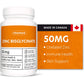 Vitacheck Zinc Bisglycinate 50mg, Chelated, Supports Immune Health, Skin, Hair and Wound Healing, 150 Vegetable Capsules CLEARANCE 25% Off Exp 5/28 Final Sale