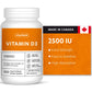 Vitacheck Vitamin D3 2500IU Softgels Extra Strength, In Organic Olive Oil & MCT Oil For Better Absorption, 180-550 Softgels