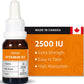 Vitacheck Vitamin D3 2500IU Liquid D3 Drops with Organic Olive Oil, 500 Servings, 15ml