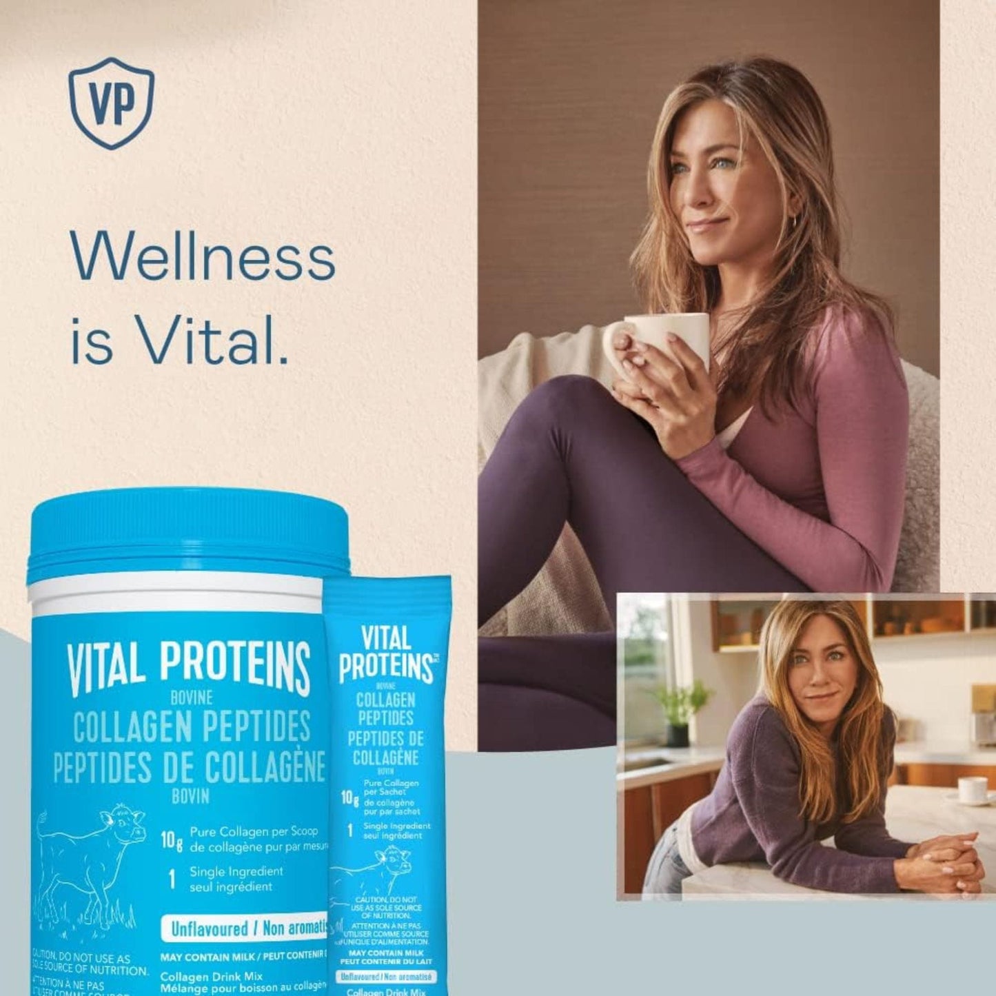 Vital Proteins Collagen Peptides Powder, Grass Fed and Pasture Raised, Unflavoured