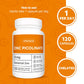 Vitacheck Zinc Picolinate 25mg Extra Strength, Chelated, Immune Health, Energy Metabolism, Hair and Nail Health, 120 Vegetable Capsules