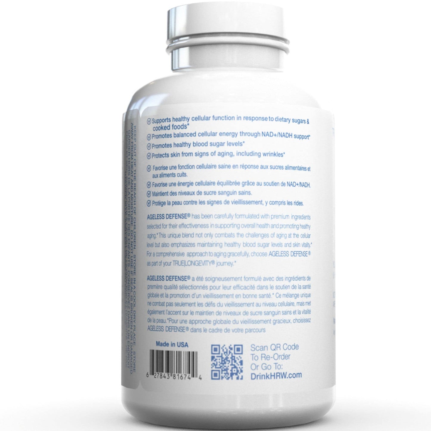 DRINK HRW TRUE | LONGIVITY Ageless Defense, 120 Capsules