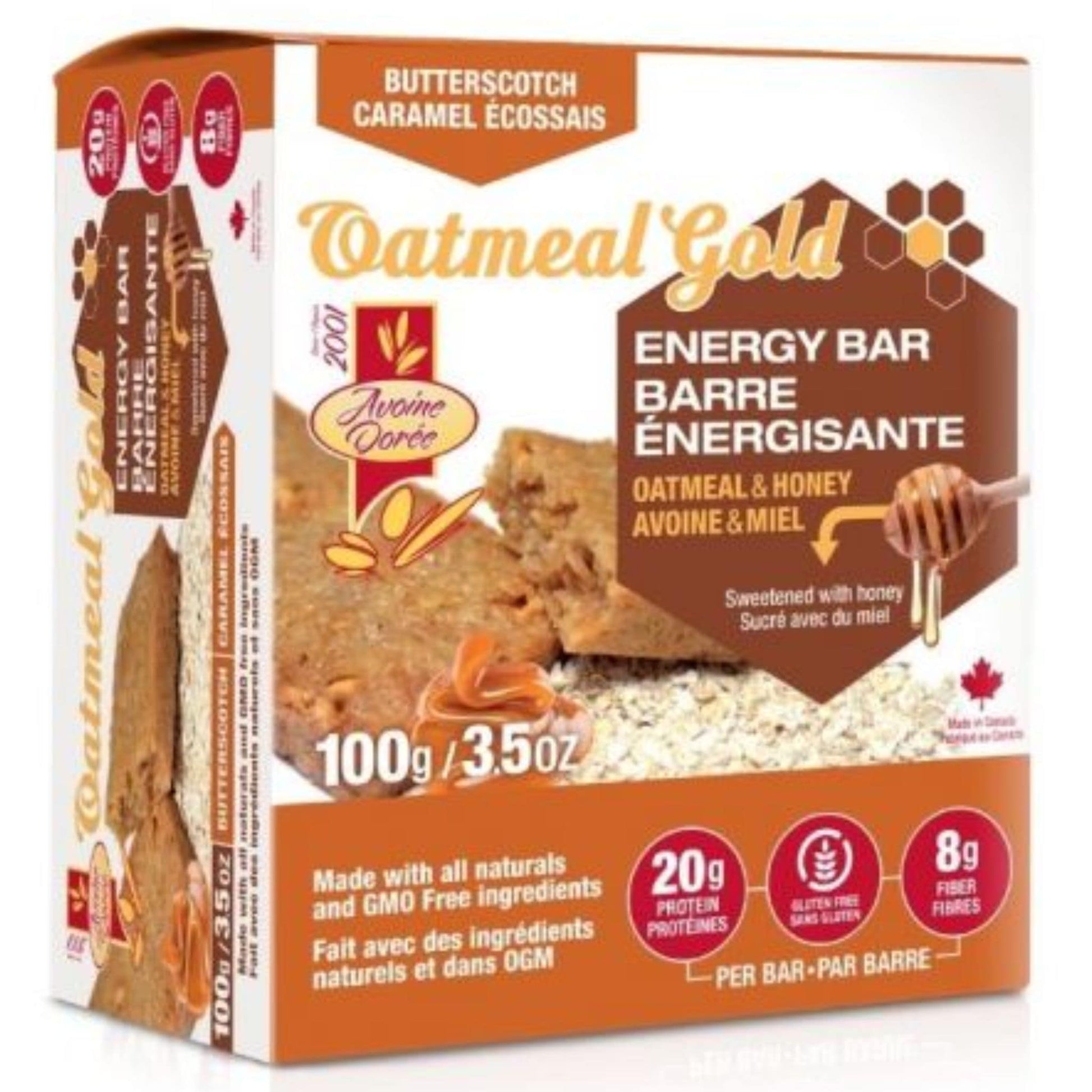 12 x 100g Butterscotch | Oatmeal Gold energy Bar All natural
