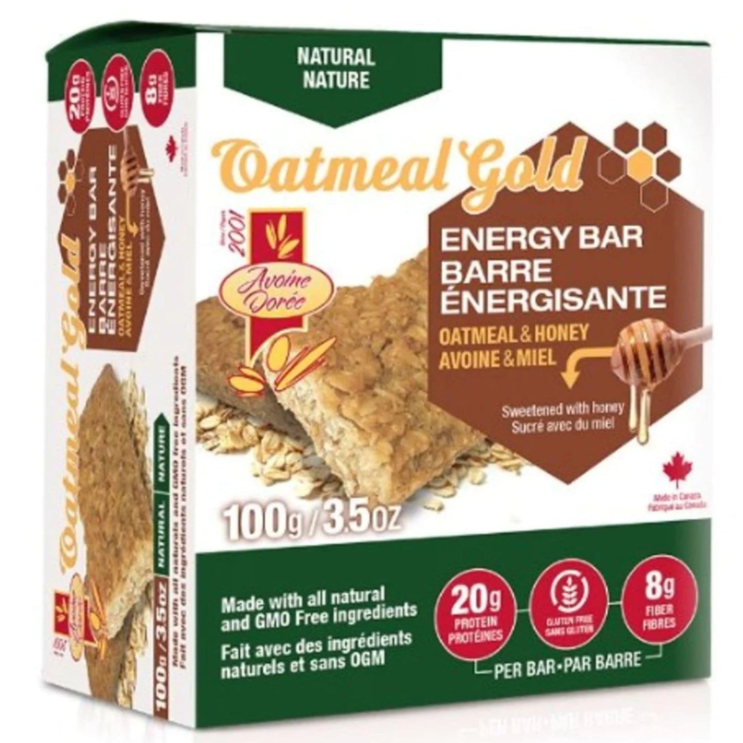12 x 100g Natural | Oatmeal Gold All Natural Energy Bar
