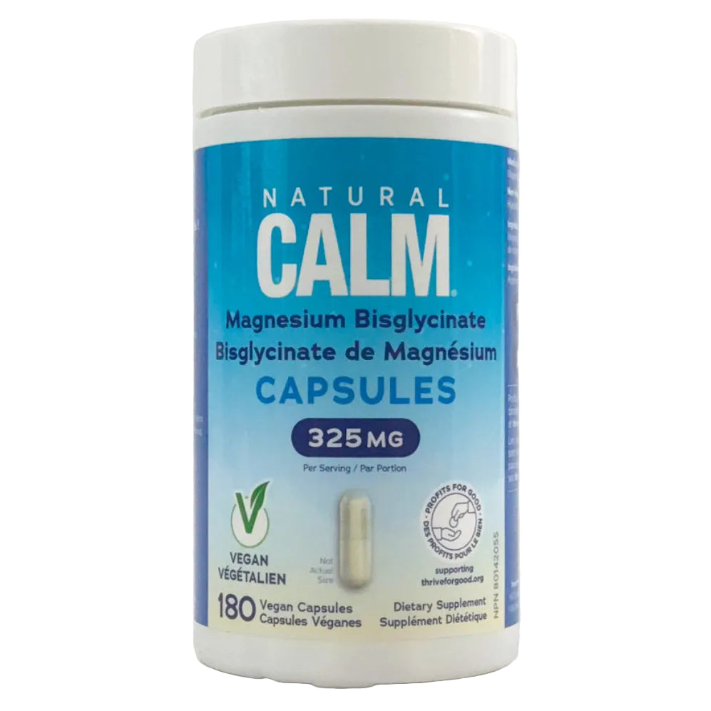 Natural Calm Magnesium Bisglycinate 325 mg - 180 Capsules