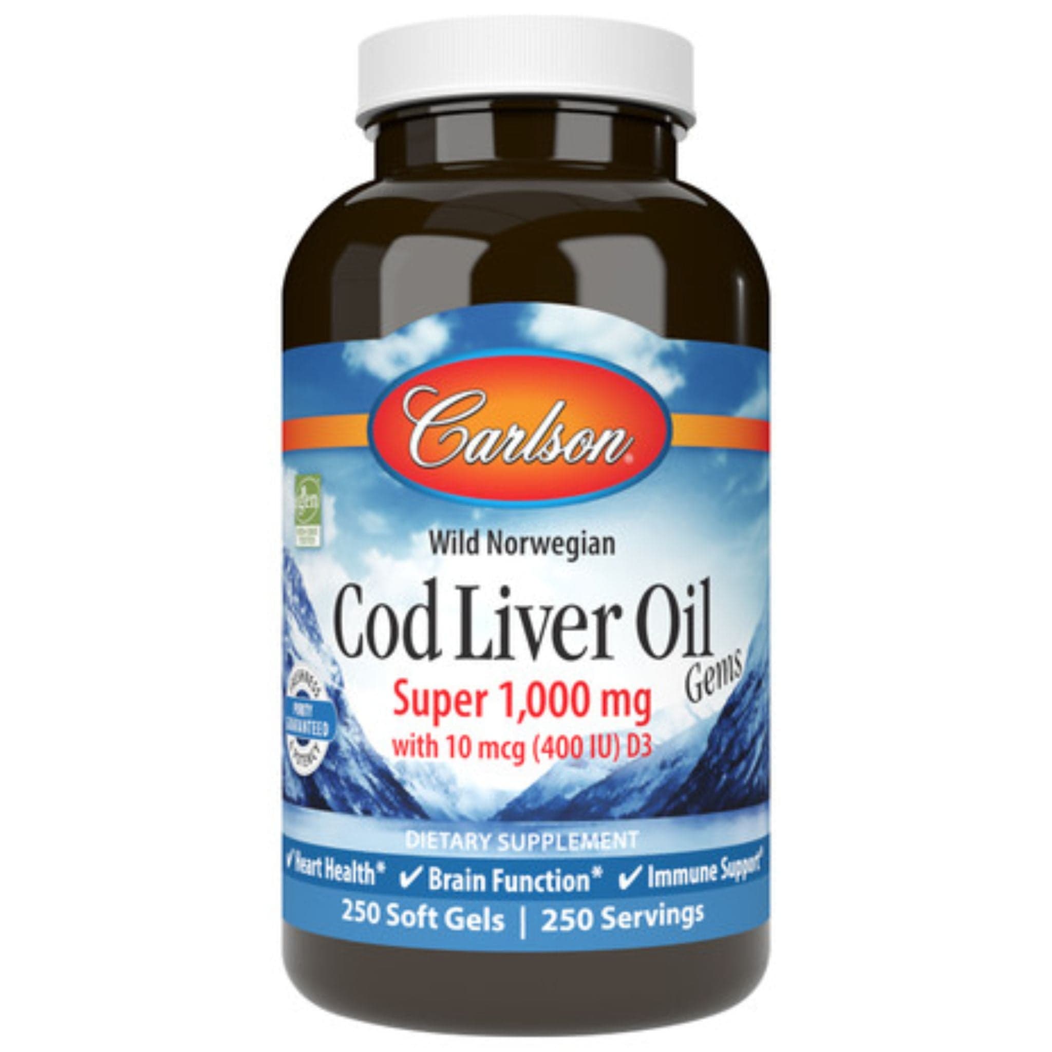 Carlson Super Cod Liver Oil Gems 1000mg (TG)