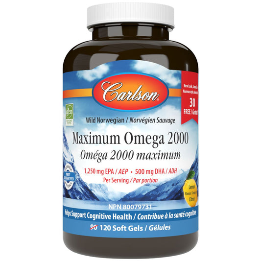carlson-max-omega-2000-lemon-120sg