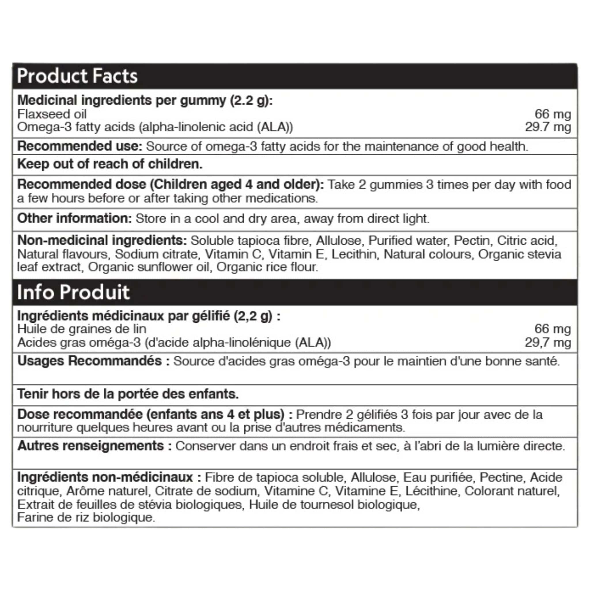 Herbaland Omega 3 Gummies for Kids, Vegan, SugarFree, GlutenFree, 90