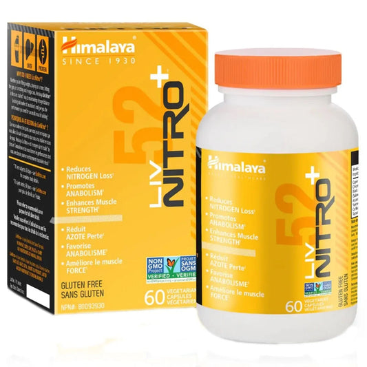 Himalaya Liv52 Nitro+, Liver Detox, Promots Anabolism, Reduce Nitrogen Loss, 60 Vegetable Capsules